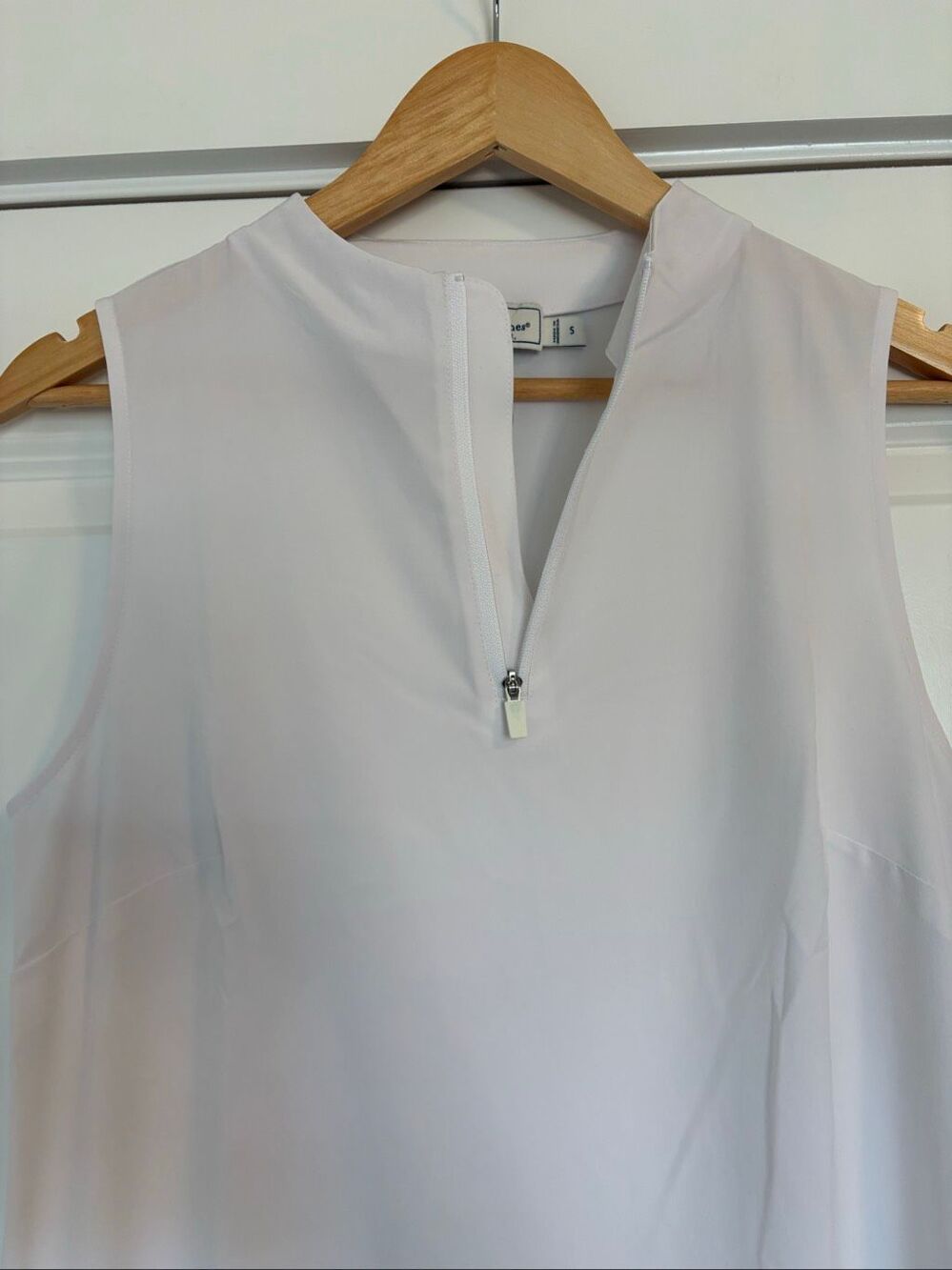 Vineyard Vines White Sleeveless Quarter Zip Shift Dress Size Small - Picture 4 of 6